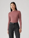 Levi's Effortless Long Sleeve T-shirt In Rose Taupe