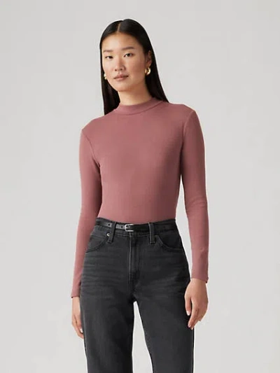 Levi's Effortless Long Sleeve T-shirt In Rose Taupe