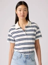 Levi's Erie Polo In Yeehaw Stripe Cloud Dancer