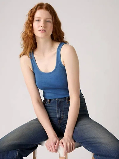 Levi's Essential Rib Tank Top In Indigo