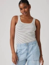 Levi's Essential Rib Tank Top In White