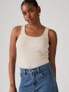 Levi's Essential Rib Tank Top In Oatmeal Heather