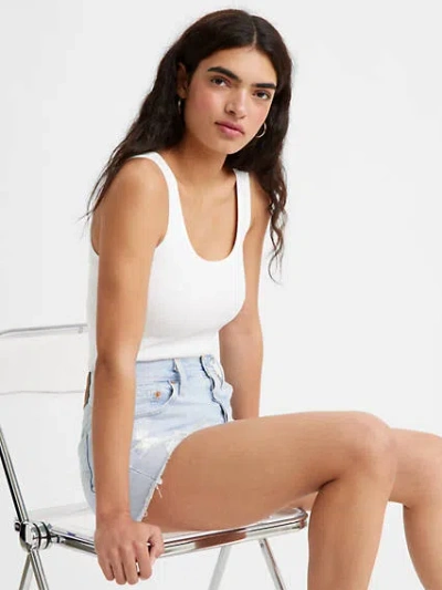 Levi's Essential Rib Tank Top In White