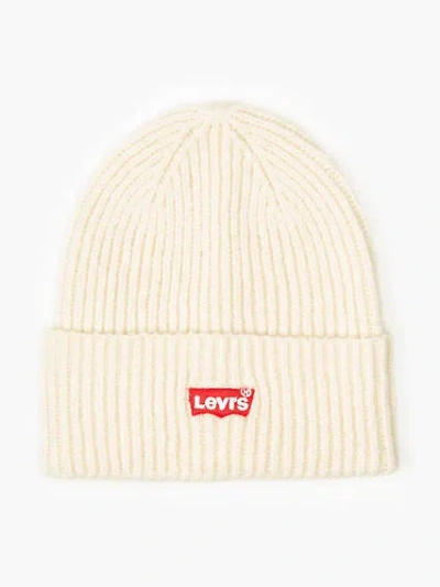 Levi's Essential Ribbed Batwing Beanie In Neutral