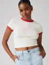 Levi's Essential Ringer Sporty T-shirt In Cloud Dancer