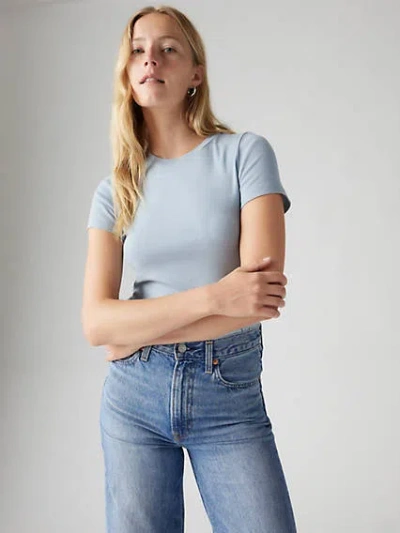 Levi's Essential Short Sleeve T-shirt In Dusty Blue