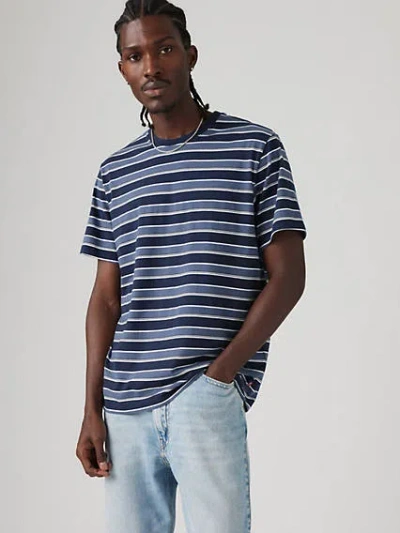 Levi's Essential T-shirt In Caicos Stripe Navy Blazer