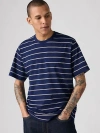 Levi's Essential T-shirt In Taper Stripe True Indigo