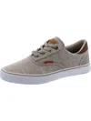 Levi's Mens Thane Synthetic Leather Casual Lace Up Sneaker Shoe In White