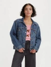 Levi's Balloon Sleeve Trucker Jacket In Blue