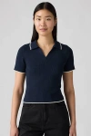 Levi's Faith Polo Sweater In Blue
