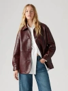 Levi's Faux Leather Vintage Blazer In Oxblood