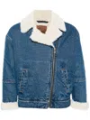 Levi's Faux-shearling-trim Jacket In Blue