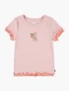 Levi's Floral Embroidery Knit Top Big Girls S-xl Xl In English Rose