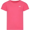 LEVI'S FUCHSIA T-SHIRT FOR GIRL WITH LOGO