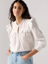 Levi's Gianna Long Sleeve Blouse In White