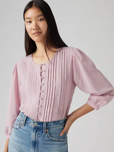 Levi's Gina Linen Blend Blouse In Fragrant Lilac