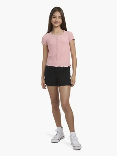 Levi's Girlfriend Shorty Shorts Big Girls 7-16 7 In Black