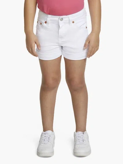Levi's Girlfriend Shorty Shorts Little Girls 4-6x 6 In White