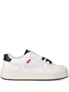 Levi's Glide Perforated Leather Low-top Sneakers In White