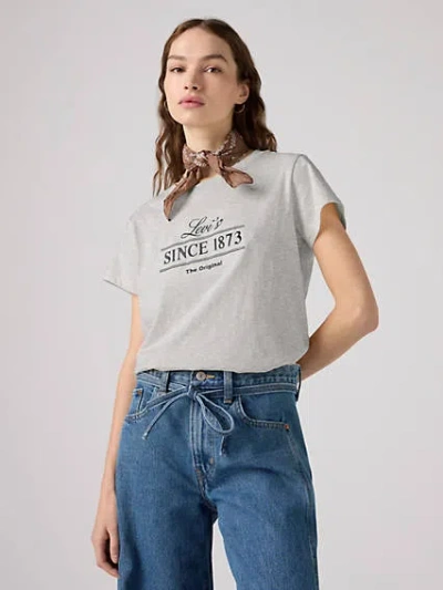 Levi's Graphic Boxy T-shirt In Heather Grey