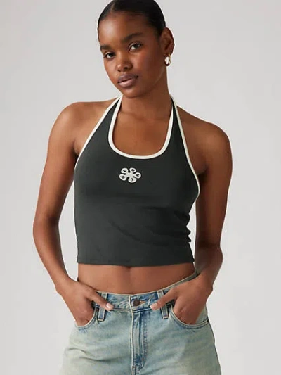 Levi's Graphic Ella Halter Top In Pirate Black