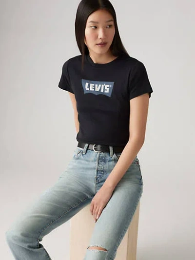 Levi's Graphic Essential Sporty T-shirt In Caviar