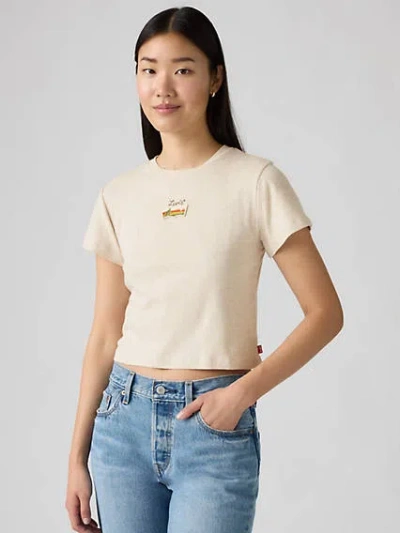Levi's Graphic Essential Sporty T-shirt In Oatmeal Heather