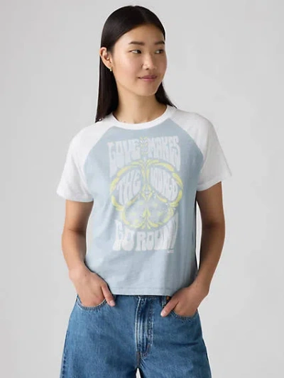 Levi's Graphic Game Day T-shirt In Dusty Blue