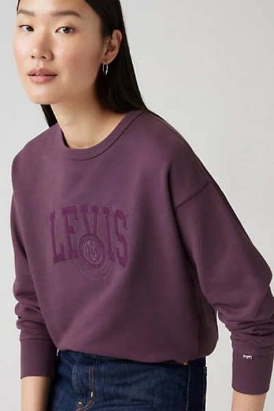 Levi's Graphic Heritage Crewneck Sweatshirt In Blue