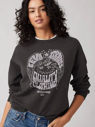 Levi's Graphic Heritage Crewneck Sweatshirt In Eagle Pirate Black