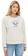 Levi's Graphic Heritage Sport Crewneck Sweatshirt In Crew Regatta Flags Egret
