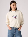 Levi's Graphic Heritage Sport Crewneck Sweatshirt In Regatta Flags Egret