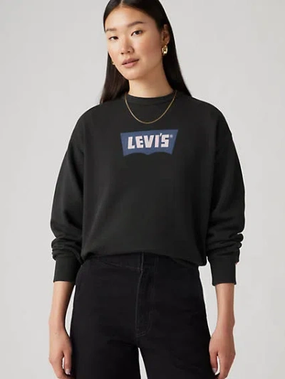 Levi's Graphic Iconic Heritage Crewneck Sweatshirt In Vintage Caviar