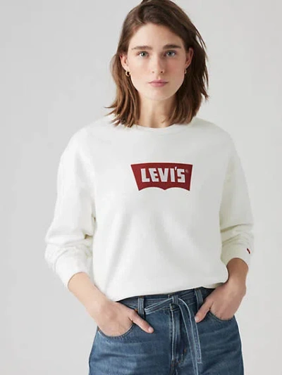 Levi's Graphic Iconic Heritage Crewneck Sweatshirt In Vintage White