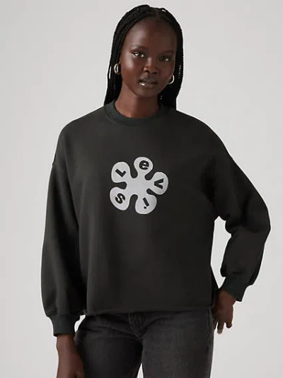 Levi's Graphic Leo Crewneck Sweatshirt In Pirate Black