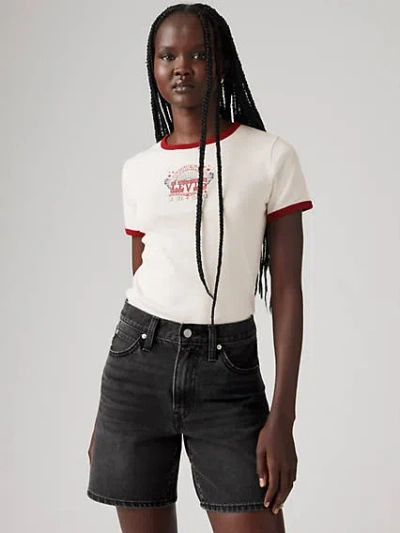 Levi's Graphic Rickie Ringer T-shirt In  1873 Rock Pos