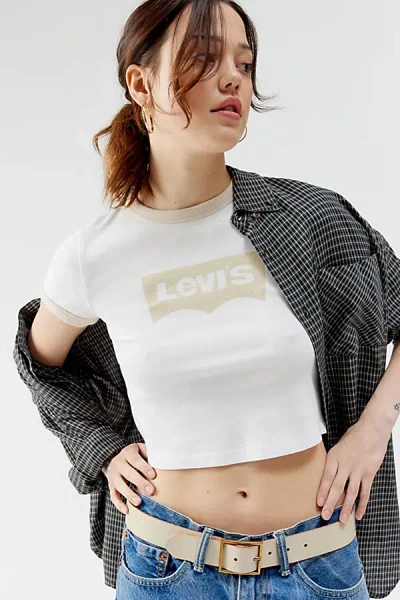 Levi's Graphic Ringer Tee In Cream, Women's At Urban Outfitters
