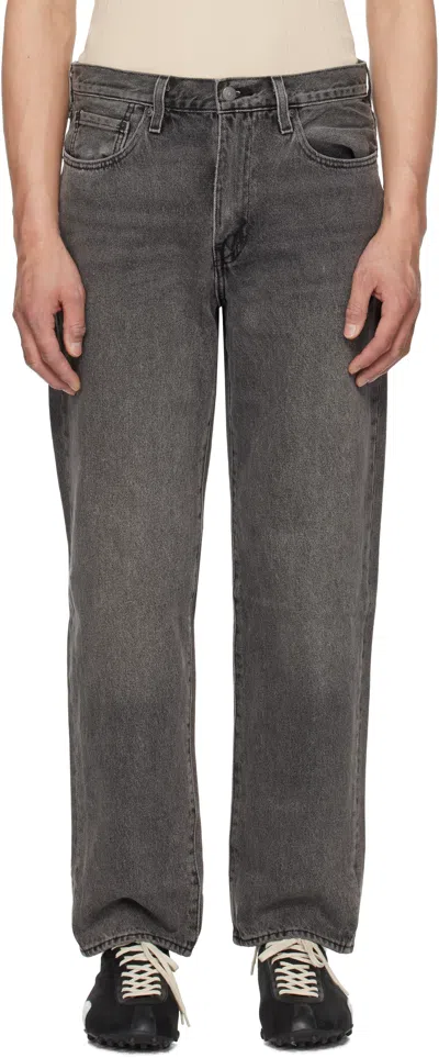 Levi's Gray 568 Loose Straight Jeans In Block Party T2