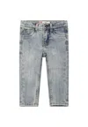 Levi's Light Blue Jeans For Baby Boy With Patch Logo In Denim