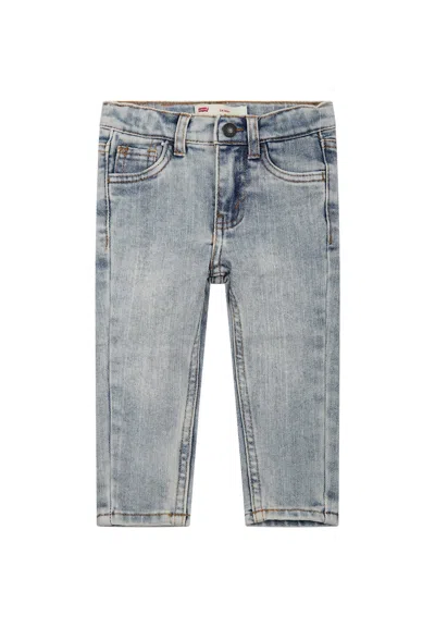 Levi's Light Blue Jeans For Baby Boy With Patch Logo In Denim