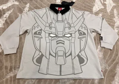 Pre-owned Levi's Gundam Seed X  Rugby M Size 100% Cotton Japan Japanese Anime In Grey, Black