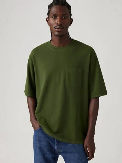 Levi's Half-sleeve Pique T-shirt In Kombu Green