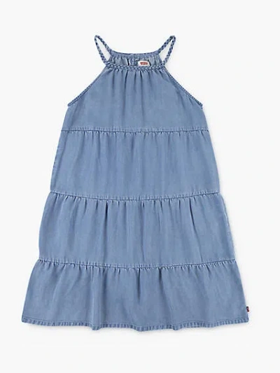 Levi's Halter Tiered Dress Little Girls 4-6x 6 In Hang Up Without Destruction