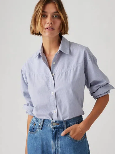 Levi's Harlie Boyfriend Shirt In True Navy