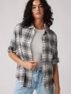 Levi's Harriet Flannel Shirt In Patty Plaid Egret
