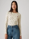 Levi's Plus Size Hayes Long-sleeve T-shirt In Sigrid Ditsy Floral Egret