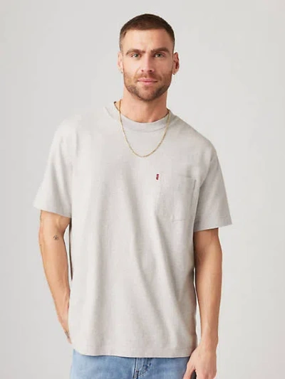 Levi's Heavyweight Pocket T-shirt In Light Mist Heather
