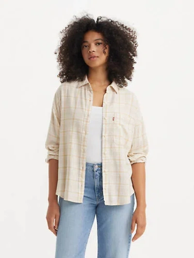 Levi's Henri Flannel Shirt In Tan