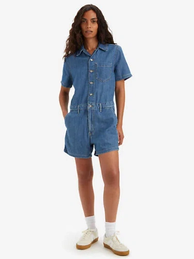 Levi's Heritage Short Sleeve Romper In Playday
